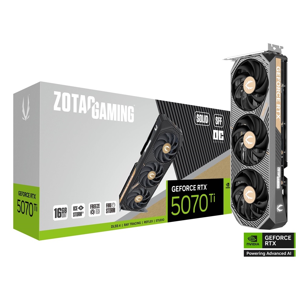 ZOTAC GAMING GeForce RTX 5070 Ti SOLID SFF OC 顯示卡 組合