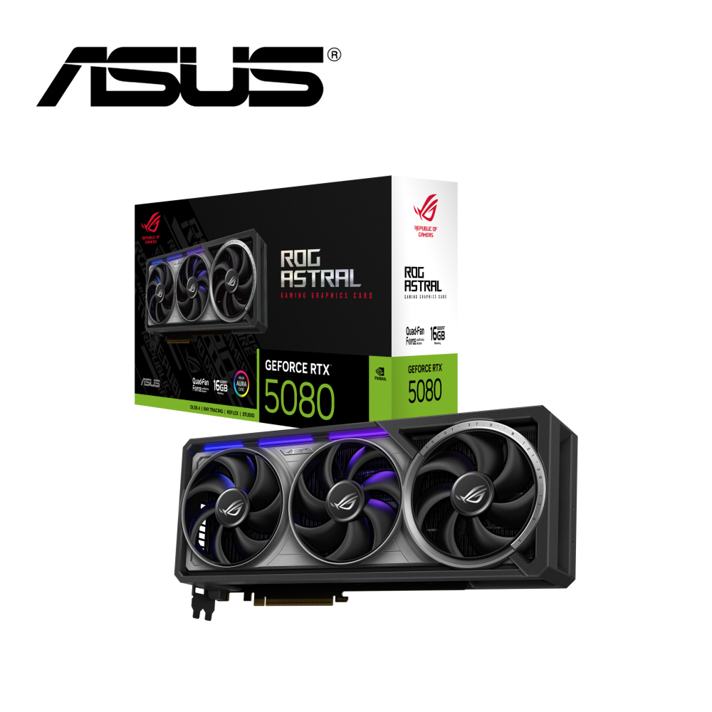 華碩 ROG-ASTRAL-RTX5080-16G-GAMING 顯示卡 (組合包-5)