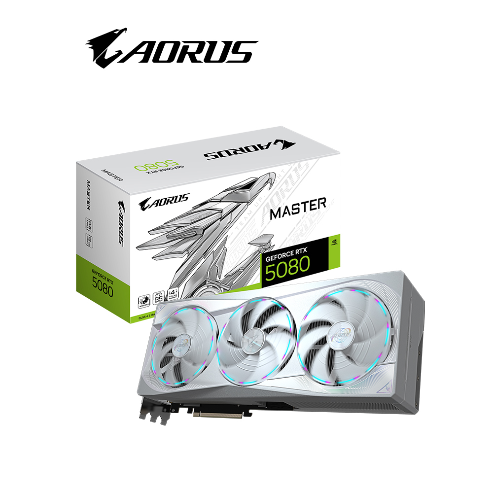 技嘉 AORUS RTX 5080 MASTER ICE 16G 顯示卡 (組合包)
