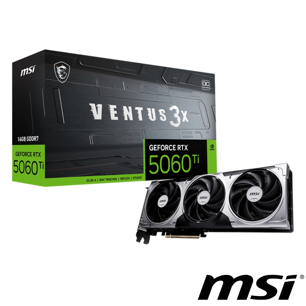 MSI GeForce RTX 5060 Ti 16G VENTUS 3X OC 顯示卡