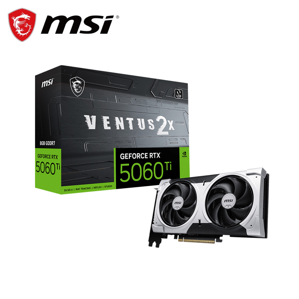 MSI 微星 RTX 5060Ti 8G VENTUS 2X PLUS 顯示卡+ViewSonic 優派 VA2414-MH 24吋 無邊框設計螢幕