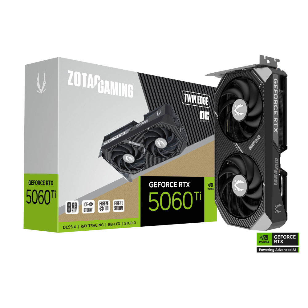 ZOTAC GAMING GeForce RTX 5060 Ti 8GB Twin Edge OC 顯示卡+技嘉B760M 主機板
