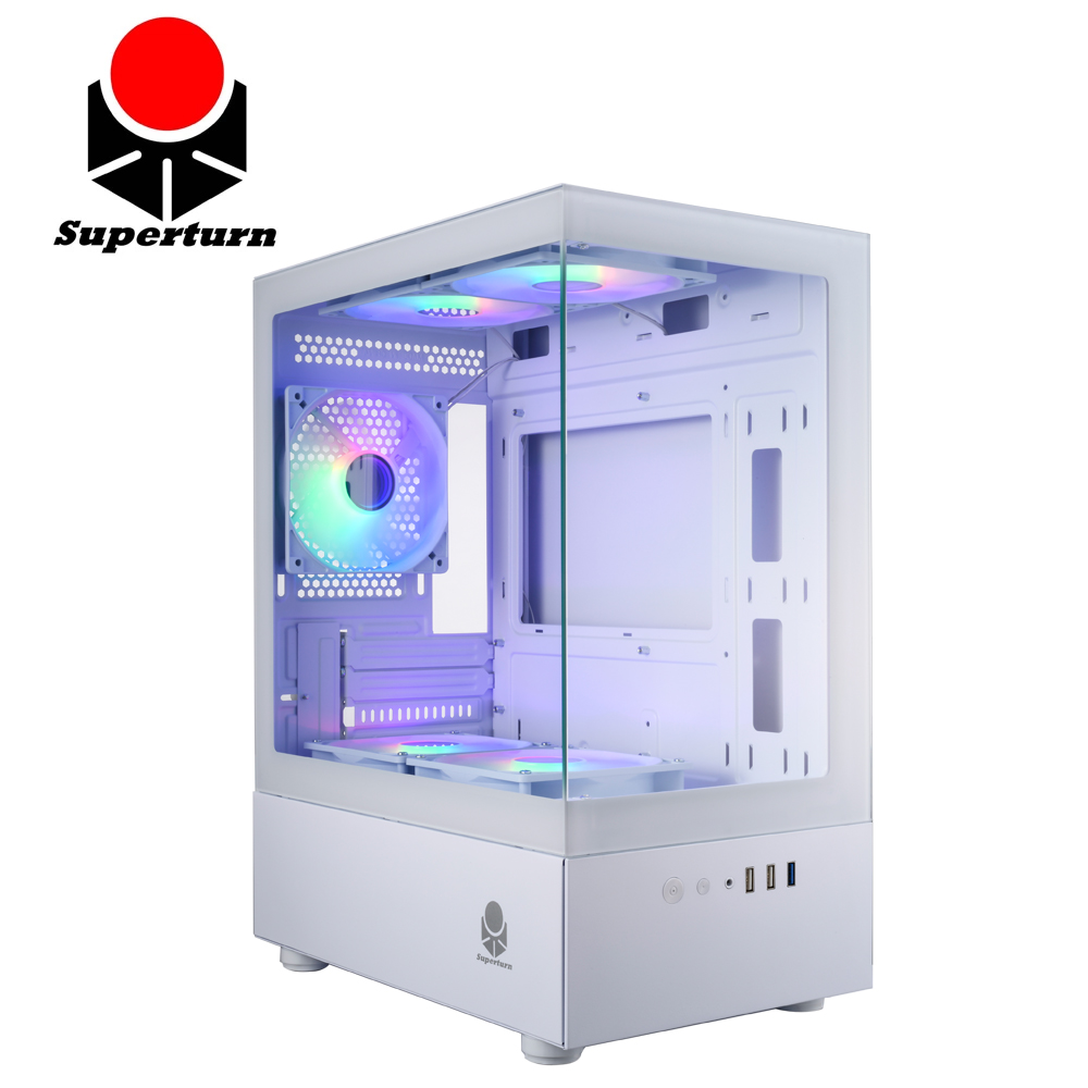 SuperChannel 視博通 LEX100M(W) M-ATX 白色 海景房 電腦機殼