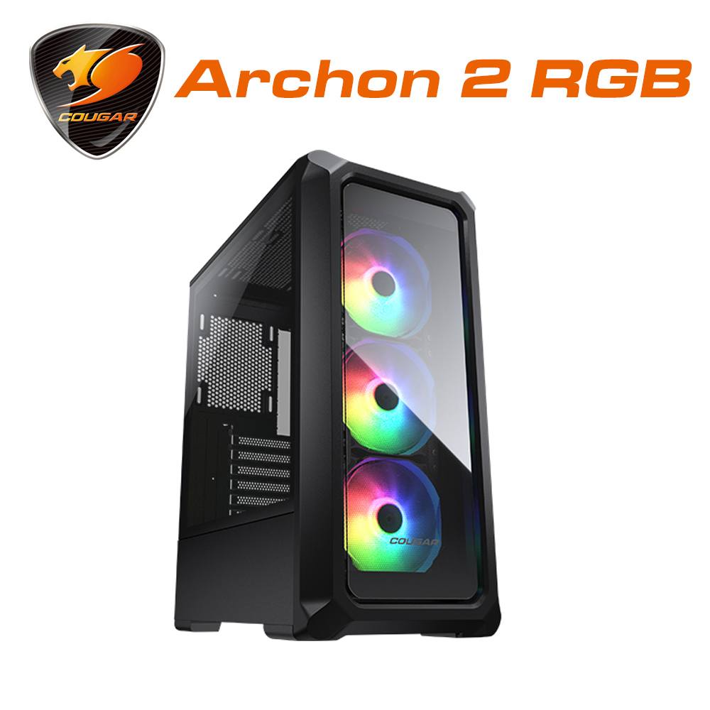 【COUGAR 美洲獅】Archon 2 RGB 中塔機箱(黑)