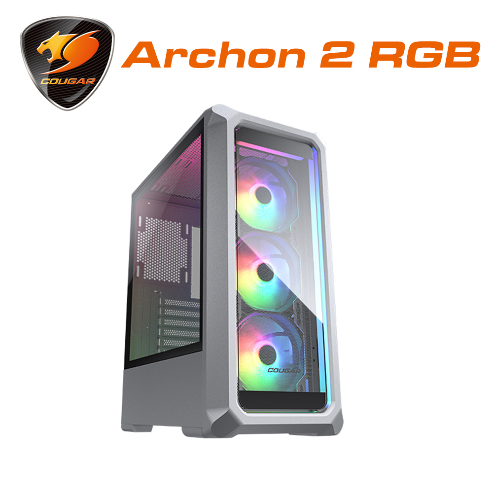 【COUGAR 美洲獅】Archon 2 RGB 中塔機箱(白)