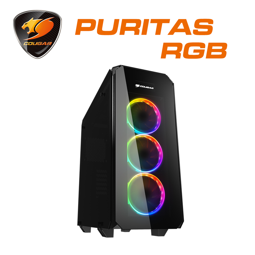 【COUGAR 美洲獅】PURITAS RGB 四面玻璃機殼 電腦機殼 電腦機殼 機箱