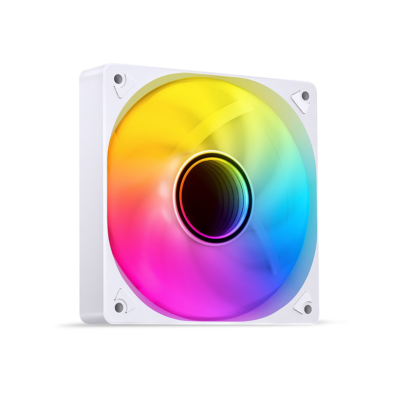 Jonsbo SL120 無限鏡風扇 正轉白色 (PWM/5V同步/九葉刀靜音/大風量/3年換新)