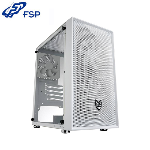 FSP 全漢 CST130 Basic(W) USB3.0 x2 壓克力側板 風扇 x3 鐵網進風 M-ATX 白色 電腦機殼