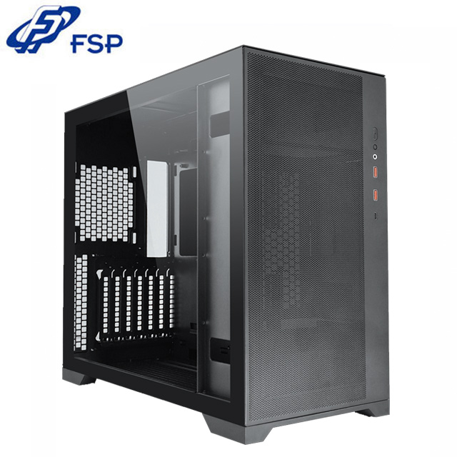 FSP 全漢 CMT580(B) / USB3.0 x2 / Type-C / E-ATX / 鐵網進風 電腦機殼