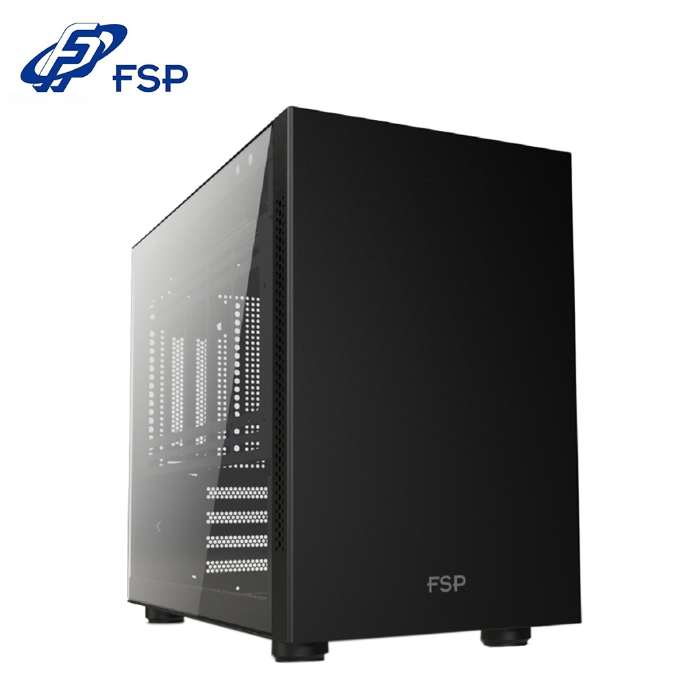FSP 全漢 CST350(BG) 玻璃側透 電腦機殼(黑)