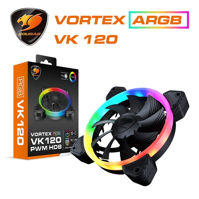 【COUGAR 美洲獅】VORTEX ARGB VK 120 散熱風扇 單入 機殼風扇
