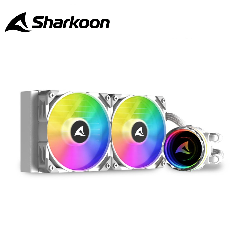 Sharkoon 德國旋剛 S80 wh RGB CPU 240mm 一體式 白色 水冷排 散熱器