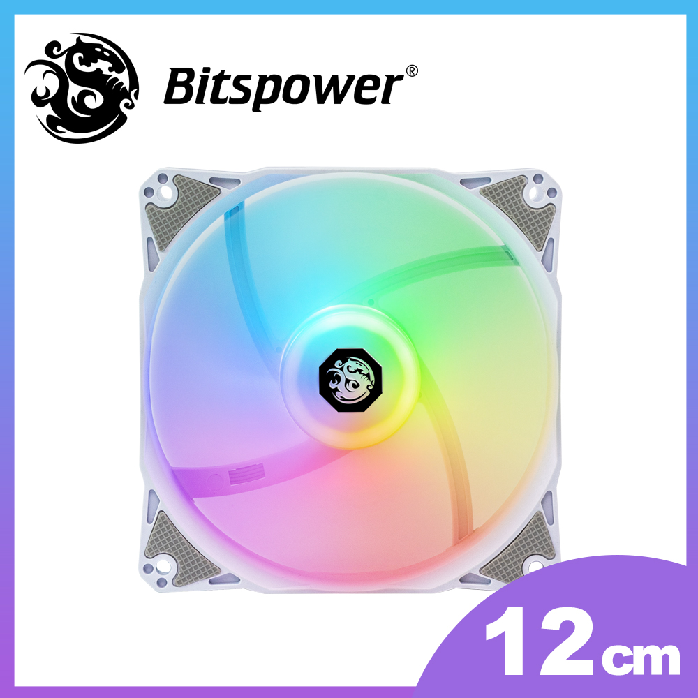 【Bitspower】Notos 120 亮彩光效電腦散熱風扇（白）