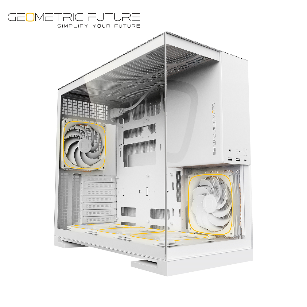 Geometric Future 幾何未來 Model 5 悟空 玻璃海景 5風扇版 全白