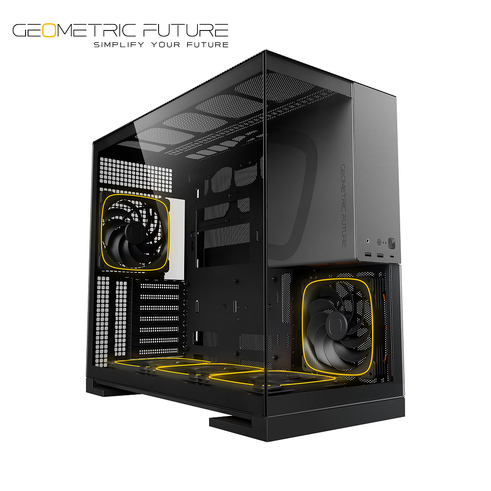 Geometric Future 幾何未來 Model 5 悟空 玻璃海景 5風扇版 黑灰