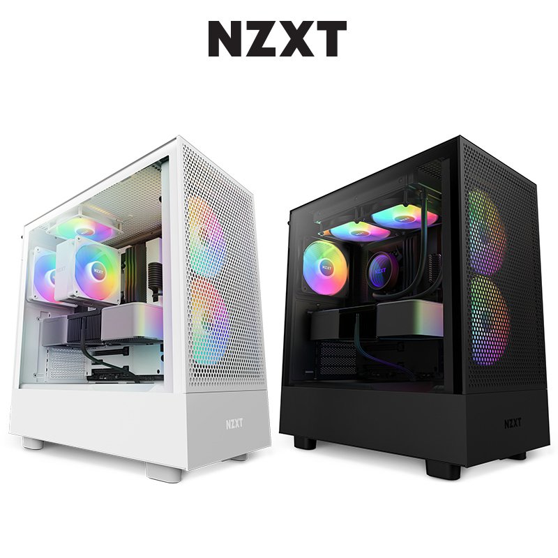 NZXT H5 FLOW RGB 電腦機殼 黑/白+NZXT Kraken 240 液晶水冷 黑