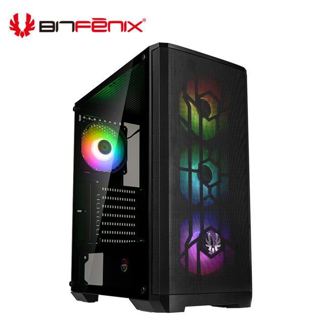BitFenix 火鳥科技 Nova Mesh SE TG(B) 風魅影(黑) SE版 玻璃側板 ARGB 鐵網 電腦機殼