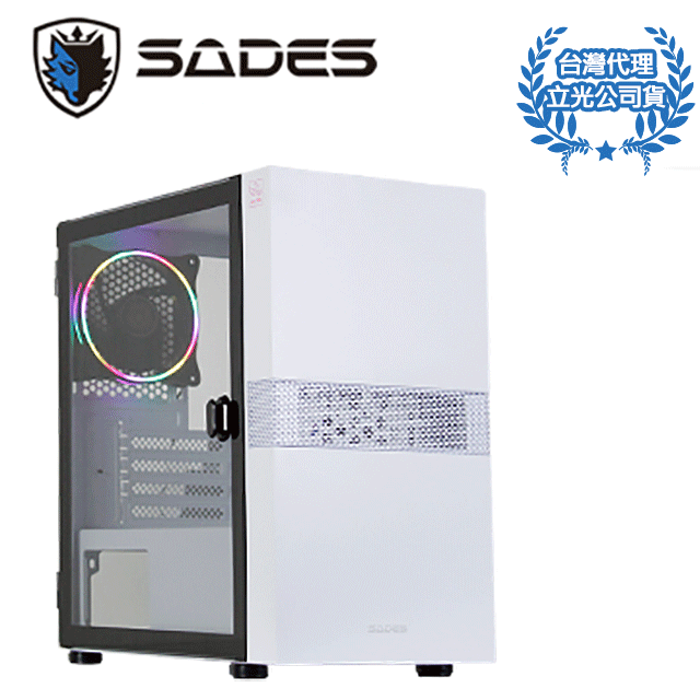 SADES Color Sprite 彩色精靈 (Angel Edition) 水冷電腦機箱 (粉白色)