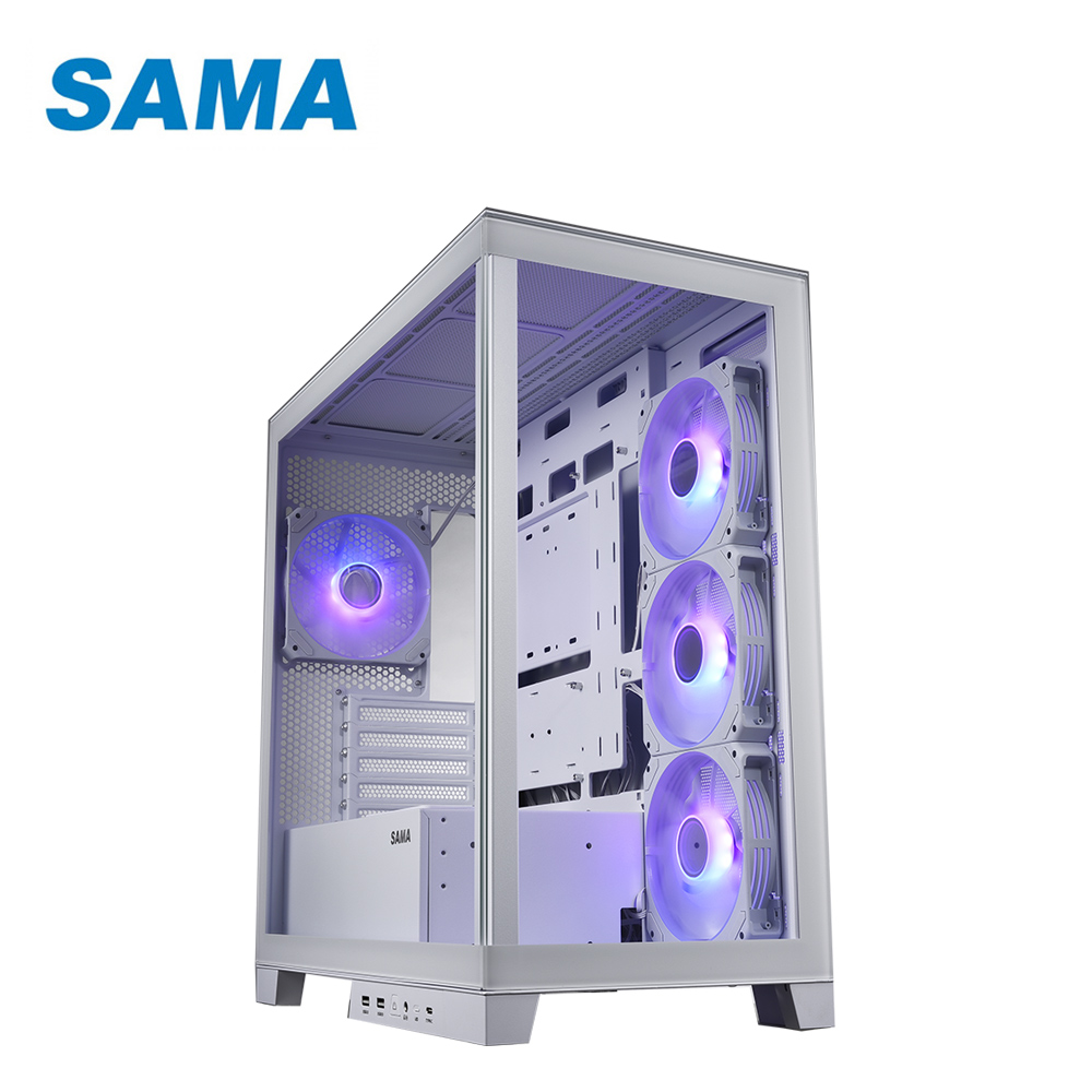 SAMA 先馬 SAK702(W) 新鏡界 幻彩版 M-ATX電腦機殼(白)