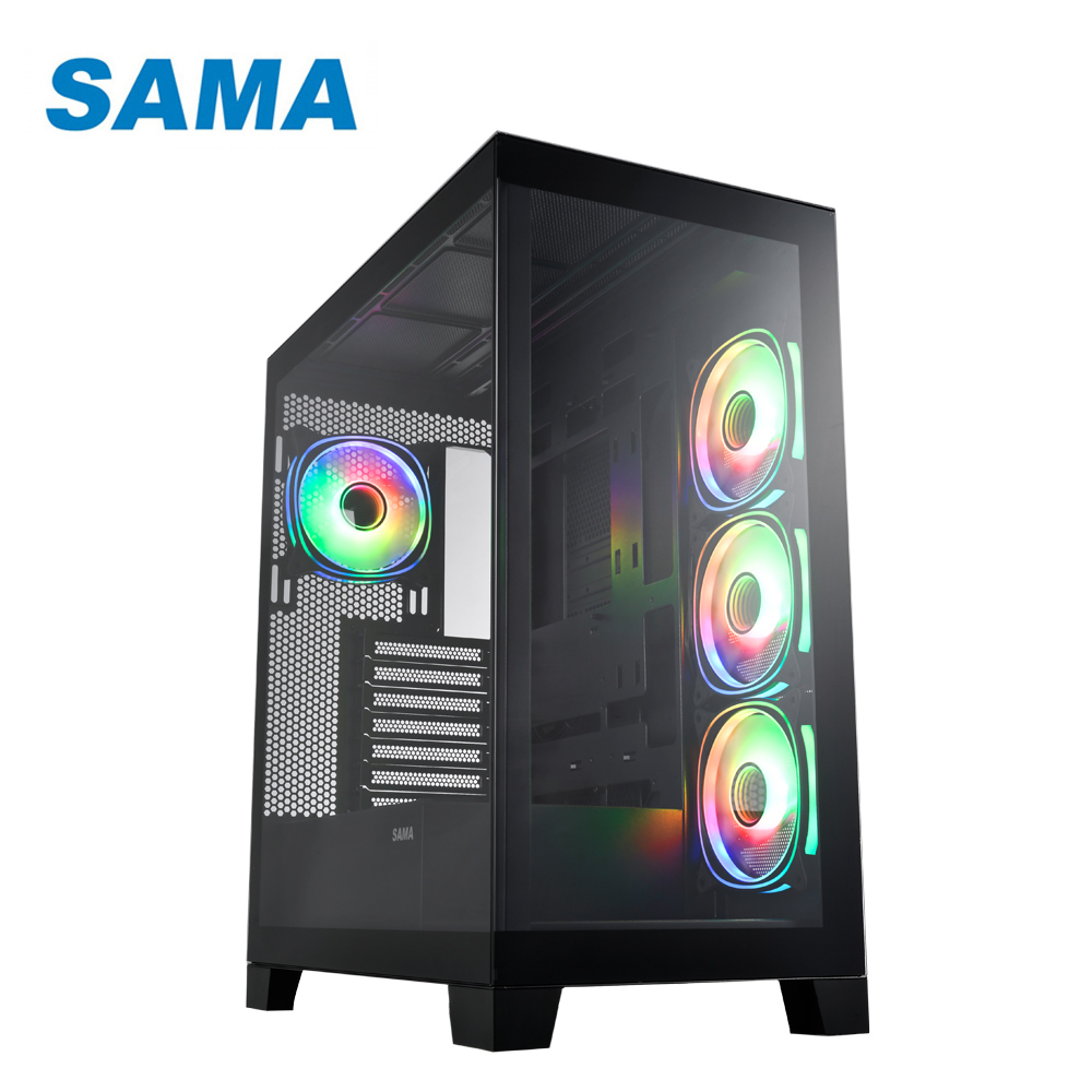 SAMA 先馬 SAK452(B) 元境界(黑) ATX 四小 電腦機殼