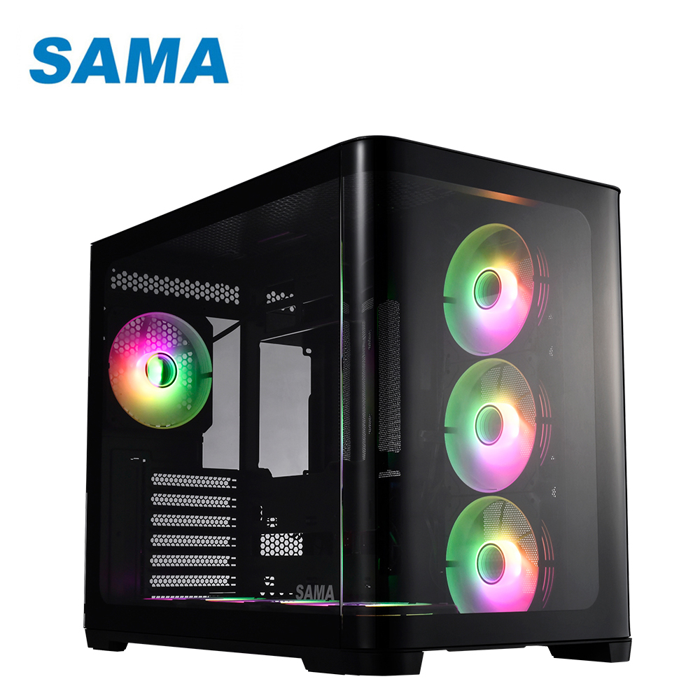 SAMA 先馬 SAK2851(B) 曲境界(黑) 電腦機殼