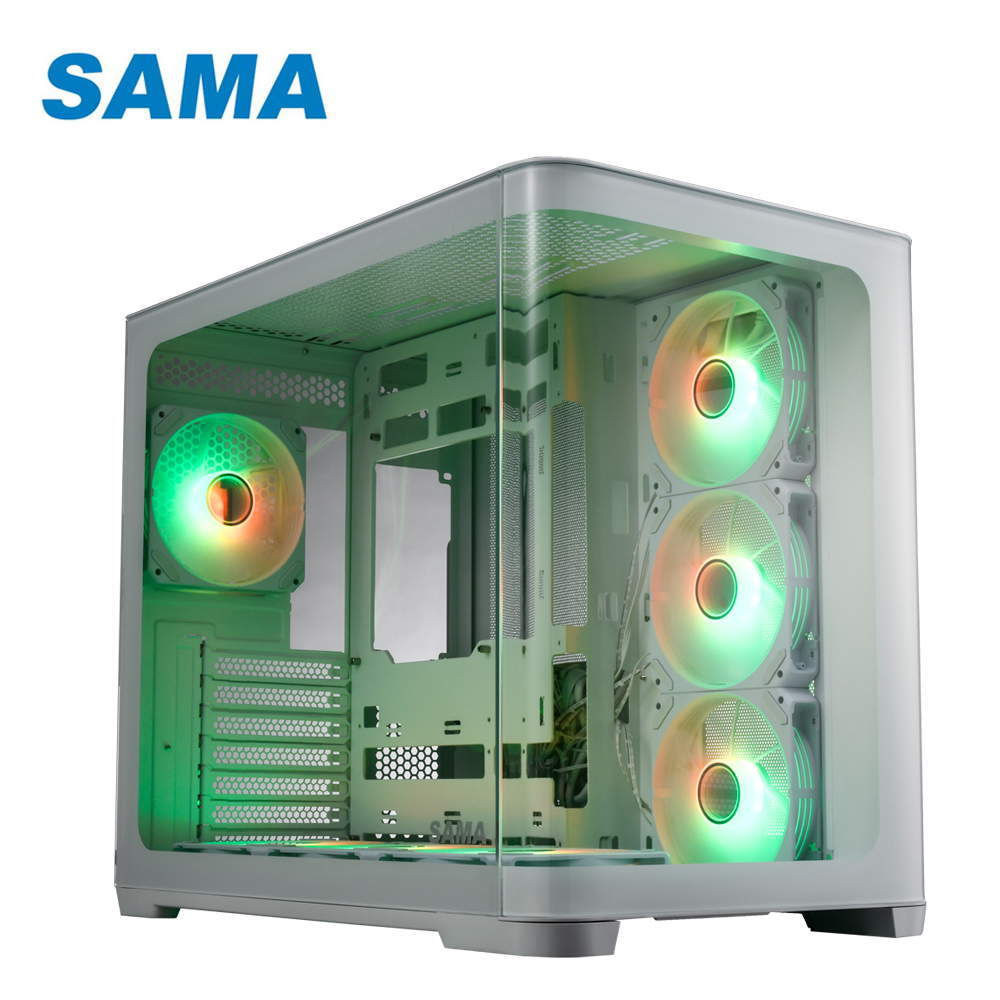 SAMA 先馬 SAK2851(W) 曲境界(白) 電腦機殼