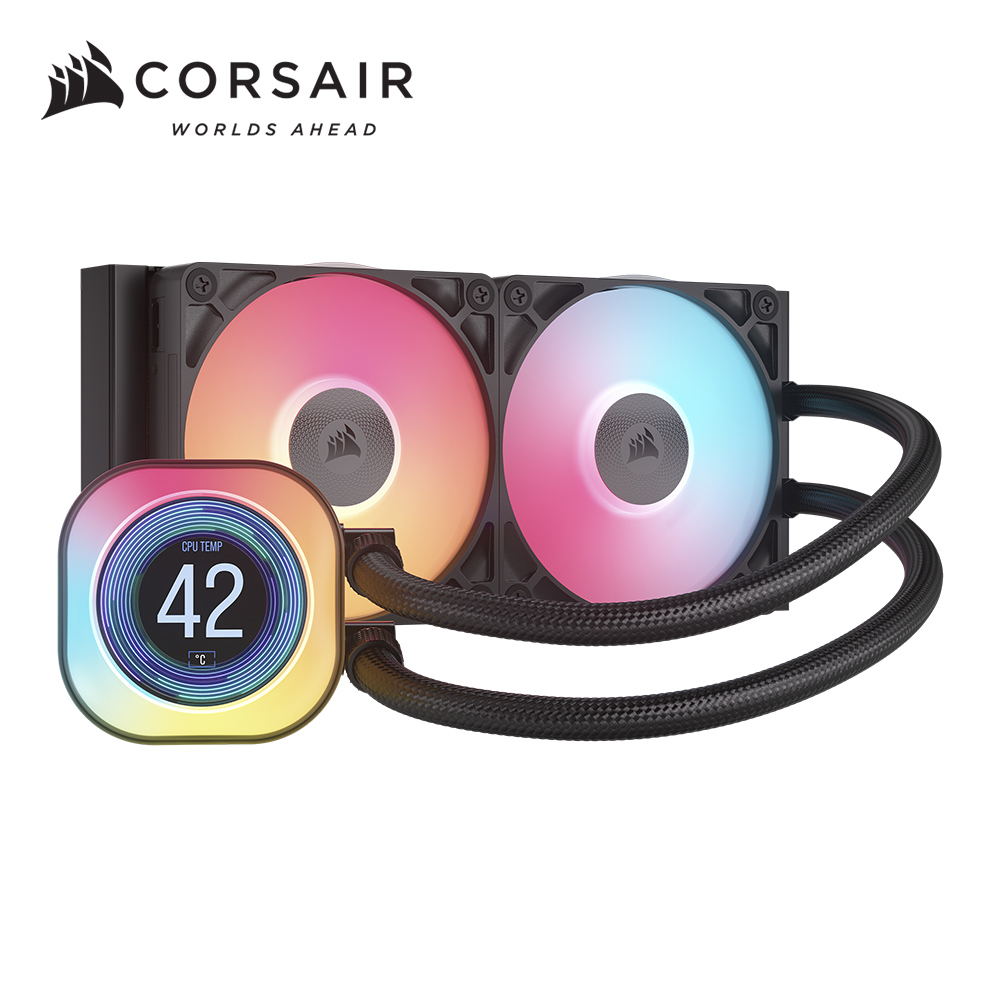 海盜船CORSAIR iCUE LINK TITAN LCD 240 RGB CPU水冷散熱器 (黑)