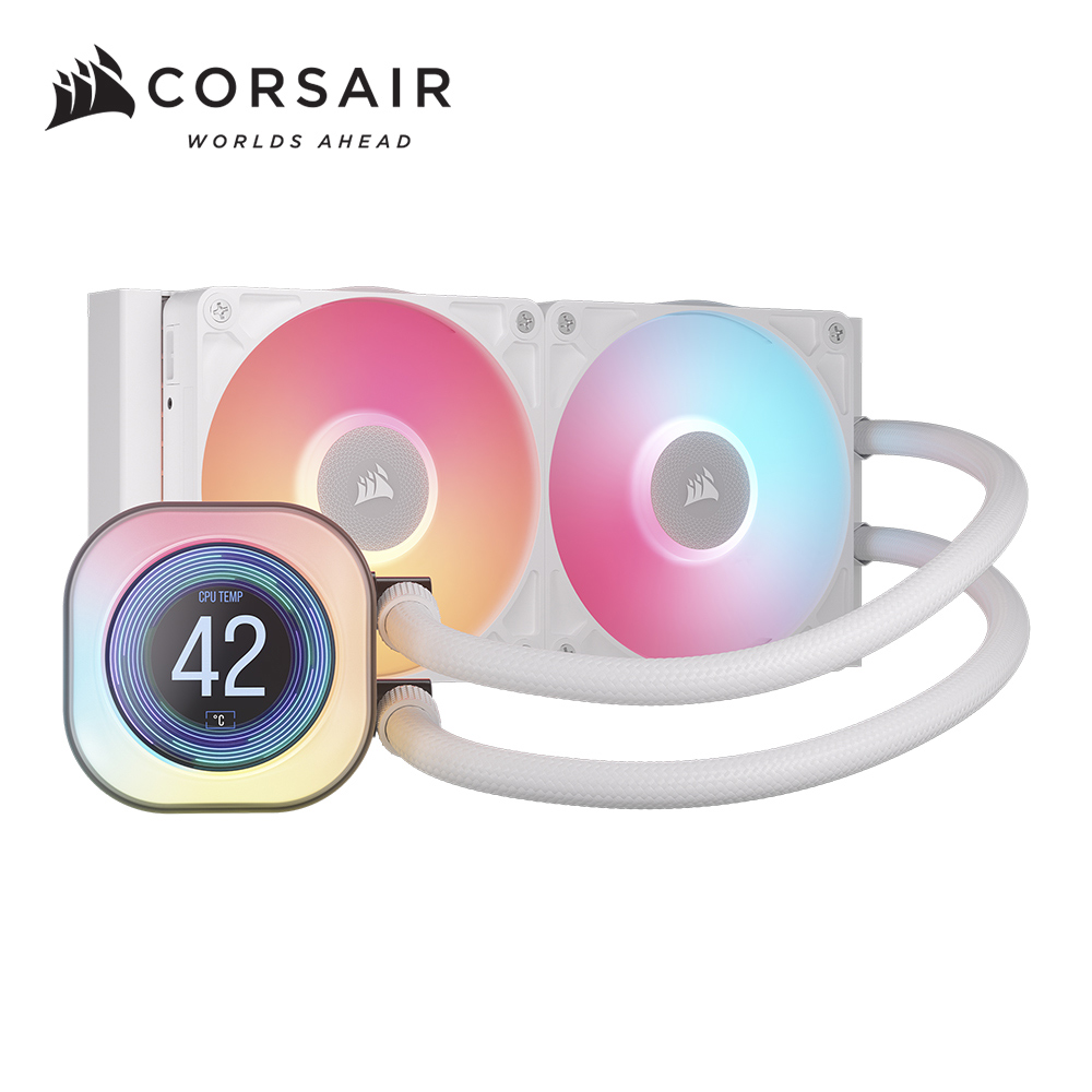海盜船CORSAIR iCUE LINK TITAN LCD 240 RGB CPU水冷散熱器 (白)