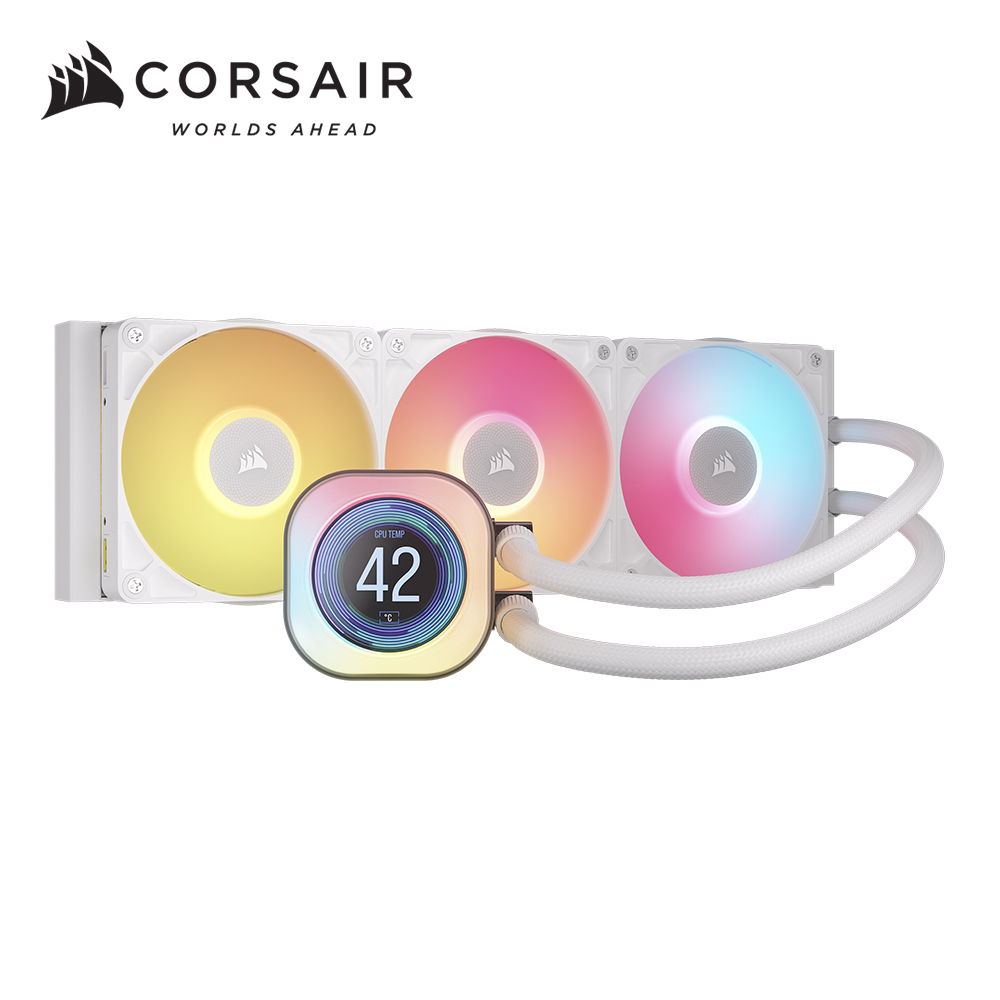 海盜船CORSAIR iCUE LINK TITAN LCD 360 RGB CPU水冷散熱器 (白)
