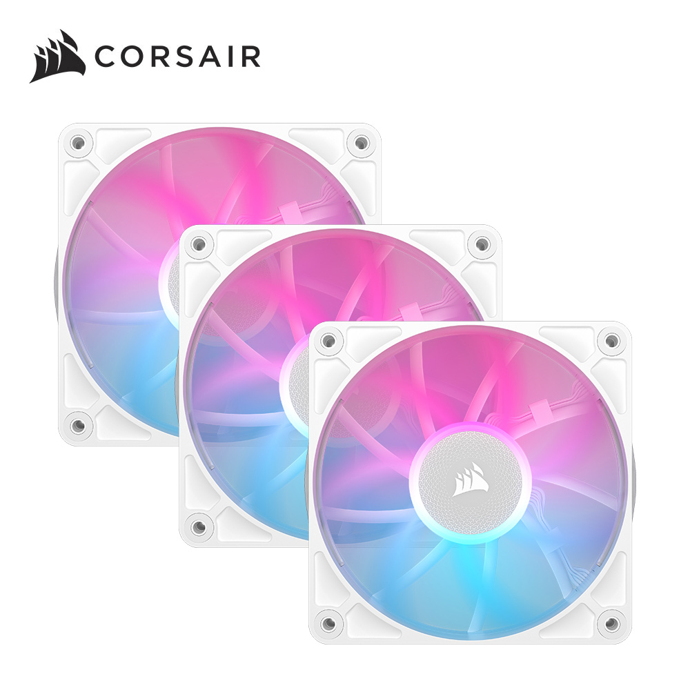 海盜船CORSAIR iCUE LINK RX120 RGB風扇【白】(三顆裝)