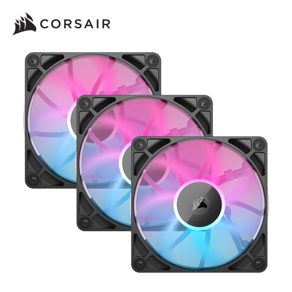 海盜船CORSAIR iCUE LINK RX120 RGB風扇【黑】【三顆裝】