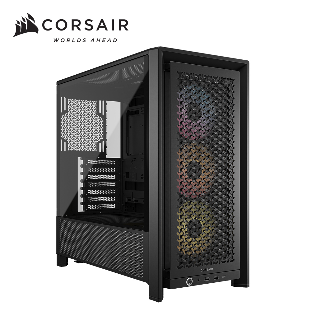 海盜船CORSAIR Frame 4000D 黑 模組化背插式透側 E-ATX機殼 附RS120 ARGB風扇*3