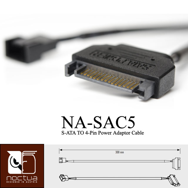 Noctua NA-SAC5 電源供應器S-ATA電源4-Pin轉接線
