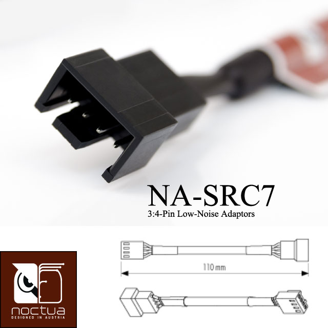 Noctua NA-SRC7 低噪音4-Pin PWM風扇電源轉接線(3枚裝)