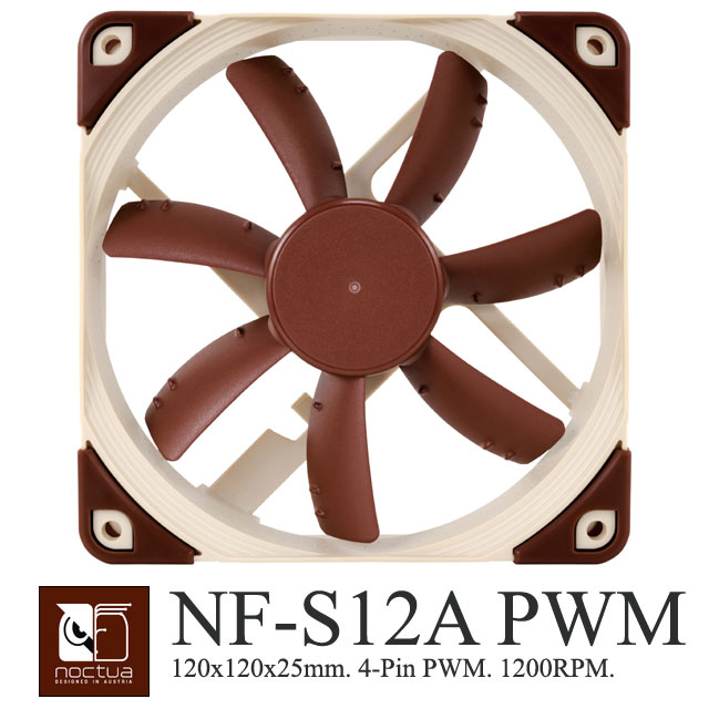 Noctua NF-S12A PWM SSO2 磁穩軸承AAO防震靜音扇