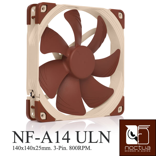 Noctua NF-A14 ULN 800/650 RPM SSO2 磁穩軸承 AAO 防震靜音扇