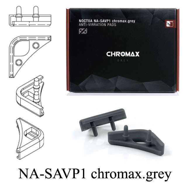 Noctua NA-SAVP1 chromax.grey 風扇本體防震墊(16枚裝)-灰