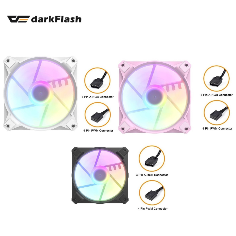 darkFlash CX6 PWM A-RGB 12公分電腦散熱風扇