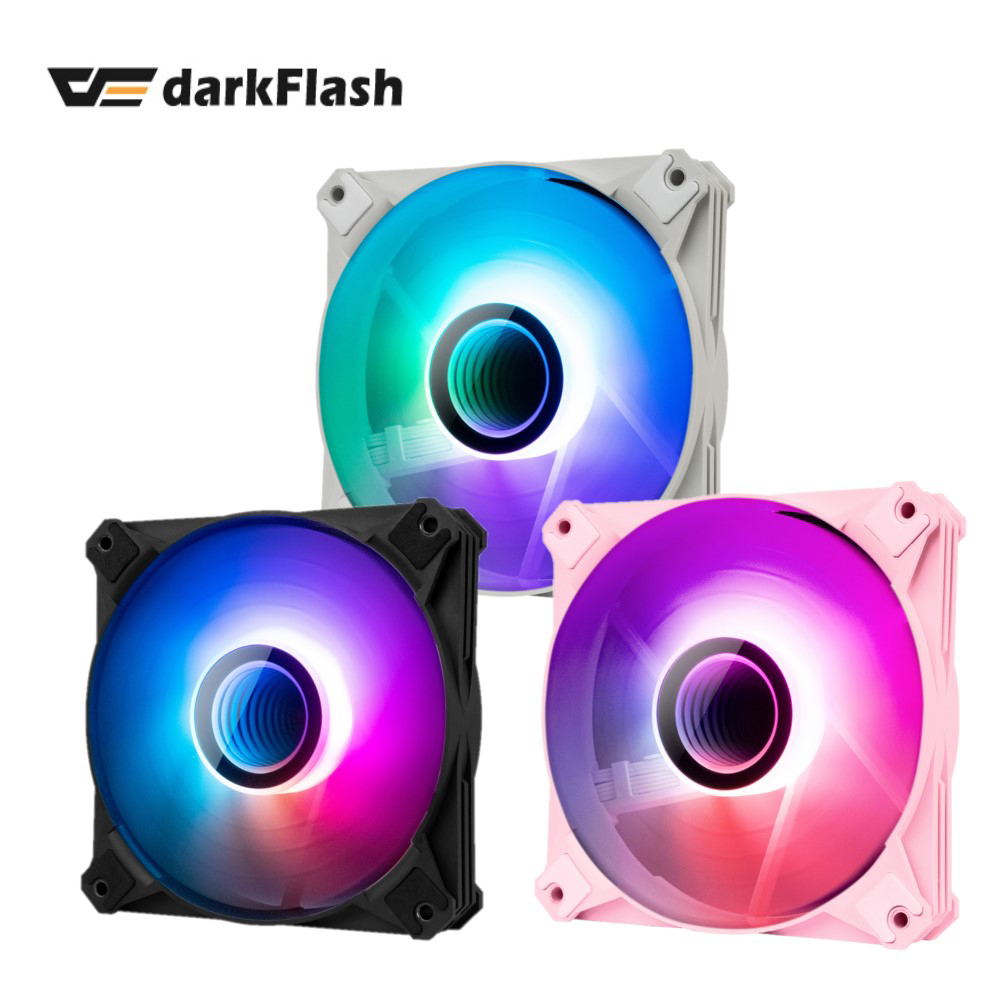 darkFlash INF8 A-RGB PWM 12公分無限反射燈效 電腦散熱風扇