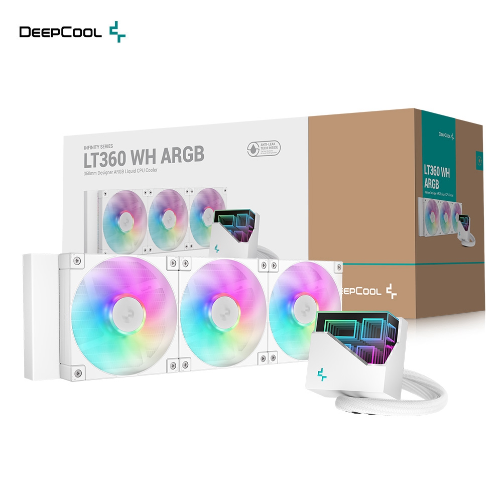 DEEPCOOL 九州風神 LT360 ARGB WH 水冷排 CPU 白色 一體式 散熱器