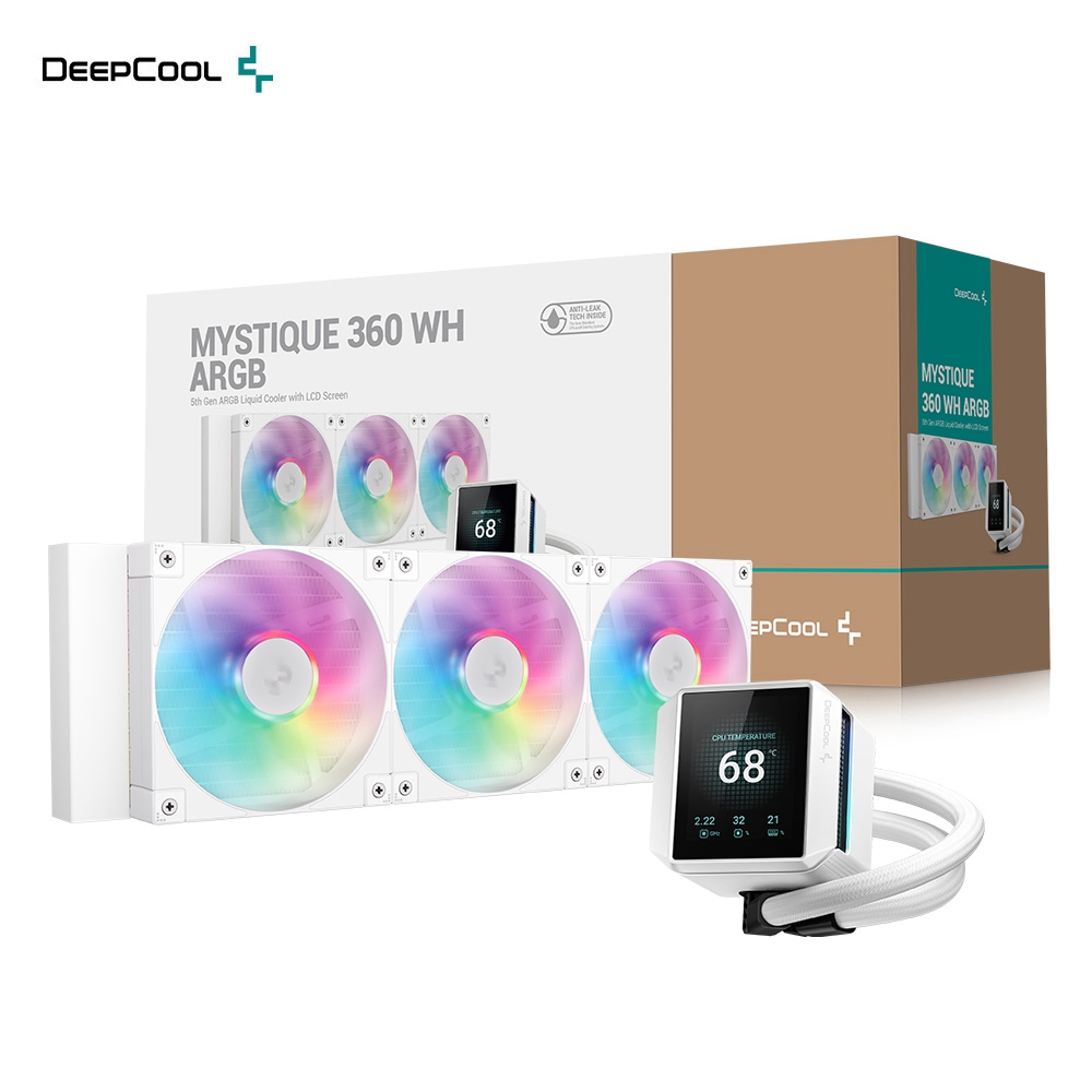 DEEPCOOL 九州風神 MYSTIQUE 360 WH ARGB 360 水冷排 CPU 散熱器