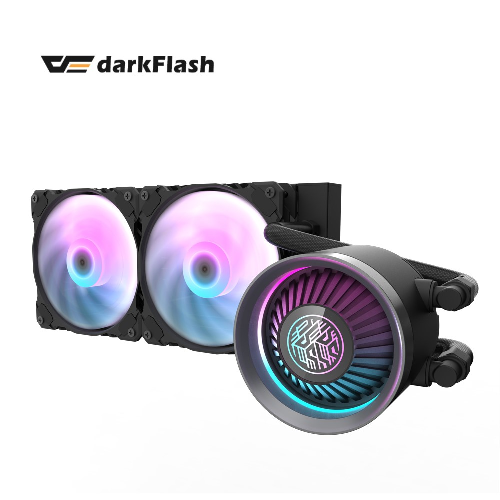 darkFlash 大飛 Nebula DN 240 ARGB 一體式 黑色 水冷 CPU 散熱器