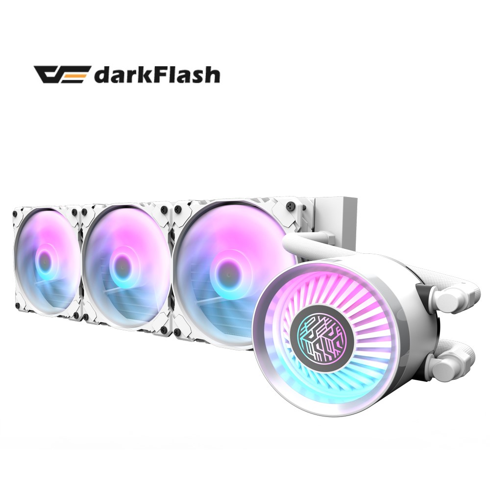 darkFlash 大飛 Nebula DN 360 ARGB 一體式 白色 水冷 CPU 散熱器