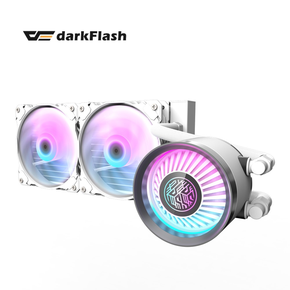 darkFlash 大飛 Nebula DN 240 ARGB 一體式 白色 水冷 CPU 散熱器