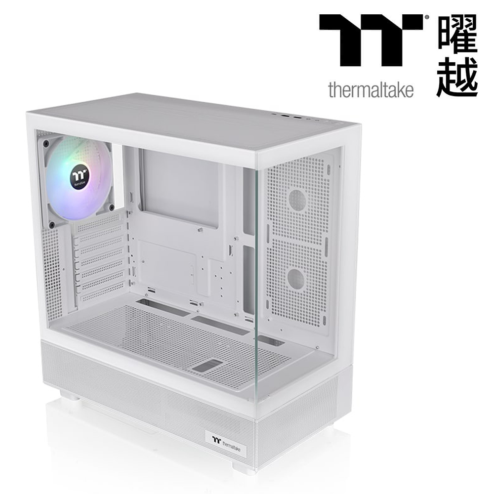 Thermaltake 曜越 光透 View 270 TG ARGB 強化玻璃中直立式機殼｜白色