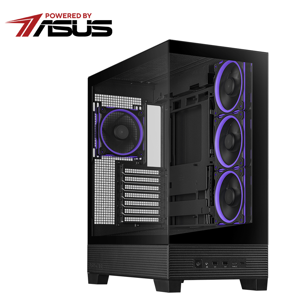 ASUS 華碩 A31 PLUS ARGB 海景房 ATX 機殼 黑色