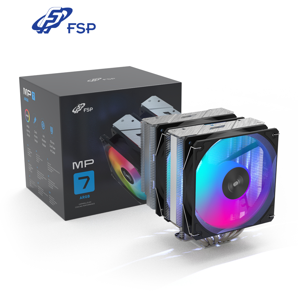 FSP 全漢 MP7 ARGB 六熱管 雙塔 雙風扇 CPU 散熱器