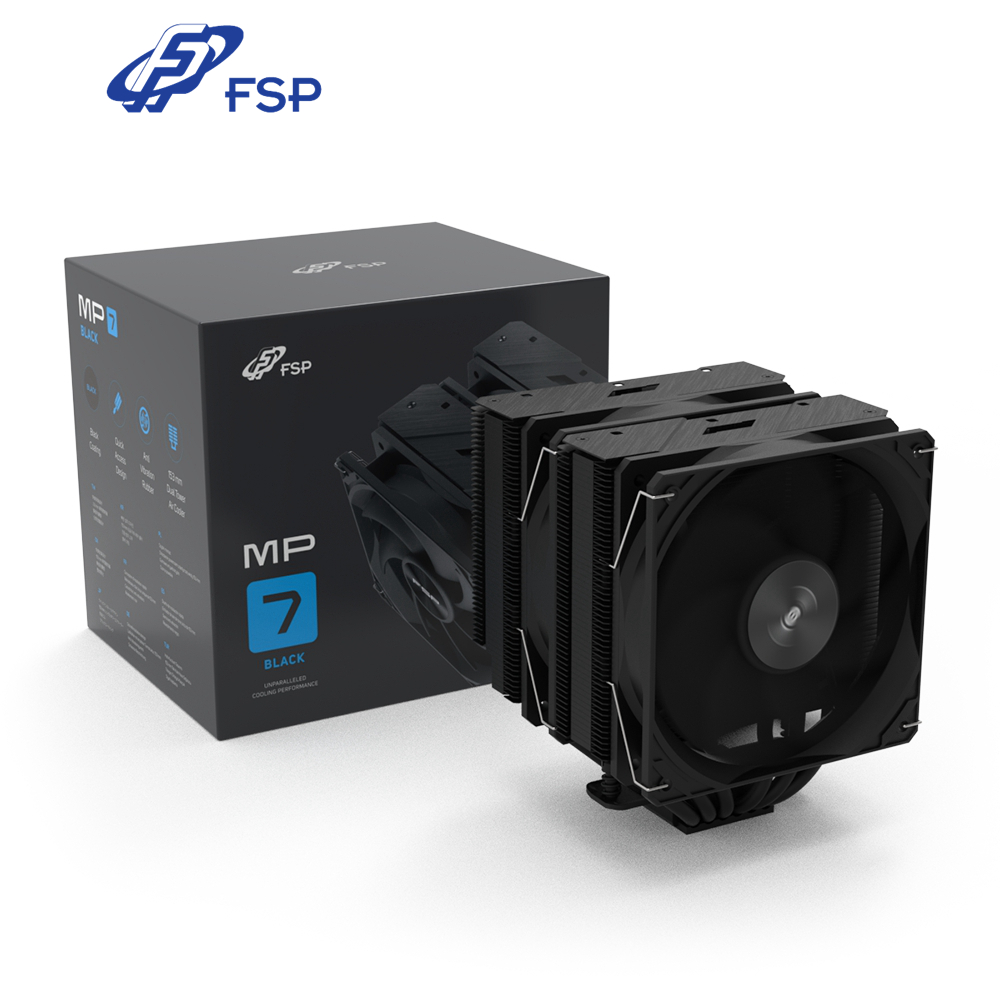 FSP 全漢 MP7 BLACK 六熱管 雙塔 雙風扇 CPU 散熱器