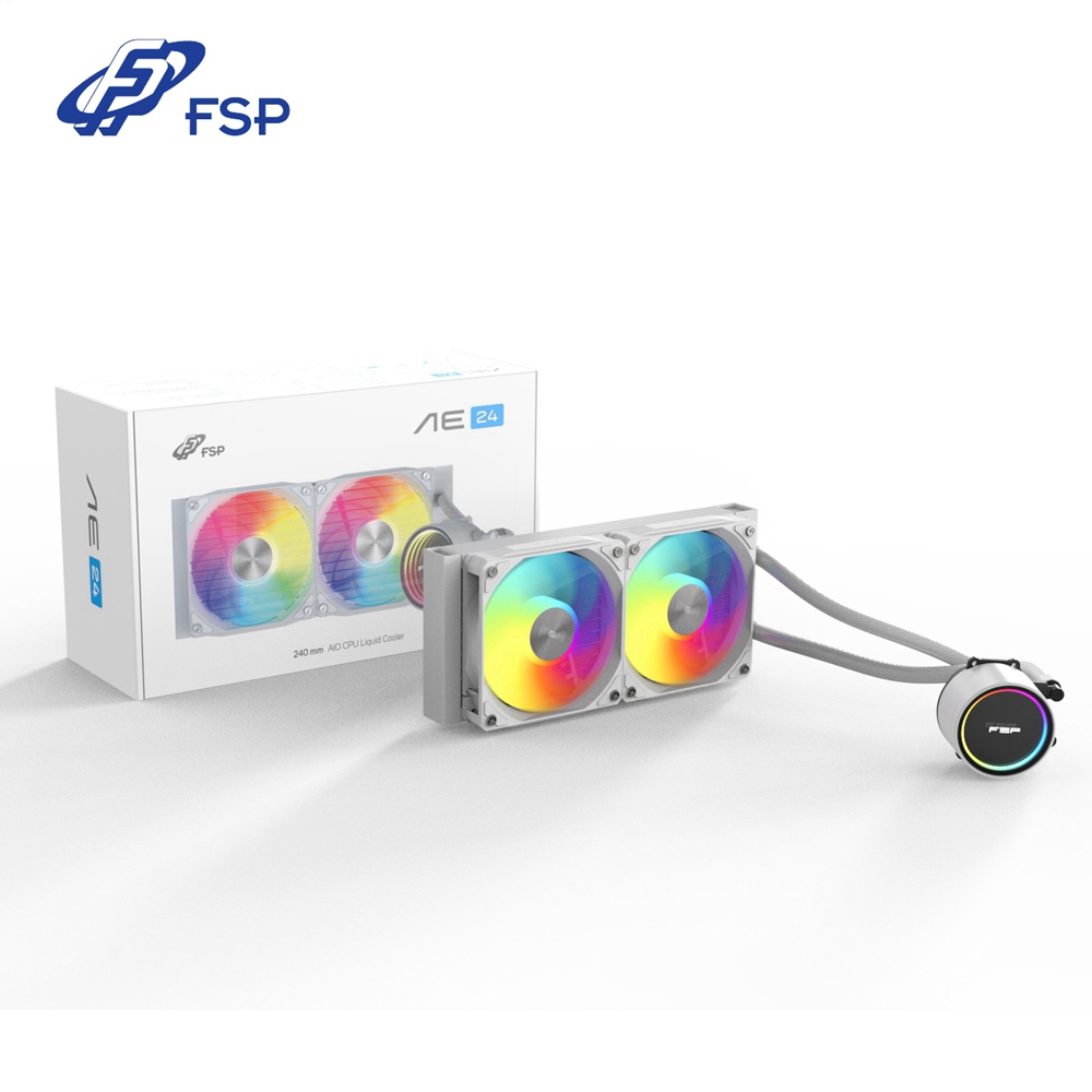 FSP 全漢 AE24-W 一體式 ARGB 240 白色 水冷排 CPU 散熱器