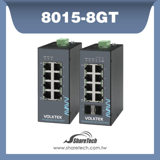 工業級網管交換器 8015-8GT